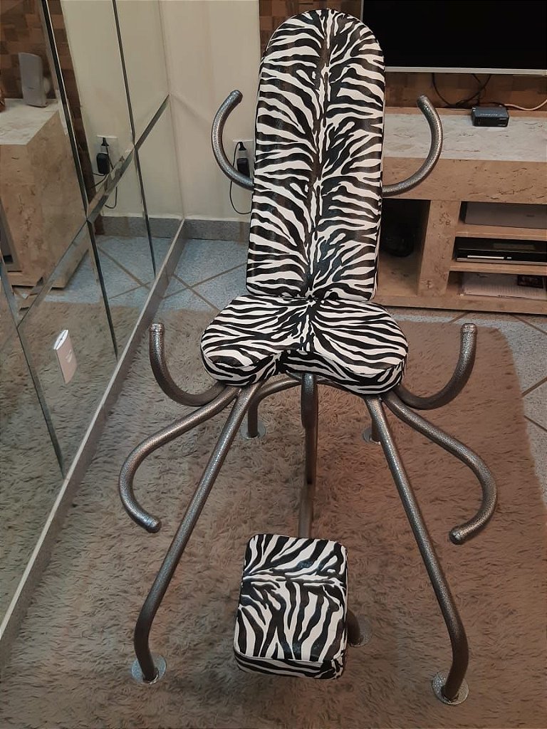 Cadeira Erótica para Motel — estampa Zebra