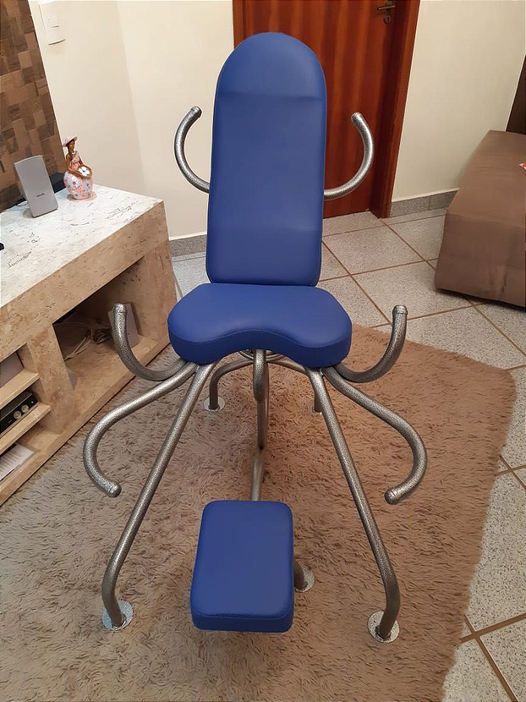 Cadeira Erótica para Motel — estampa Azul Liso